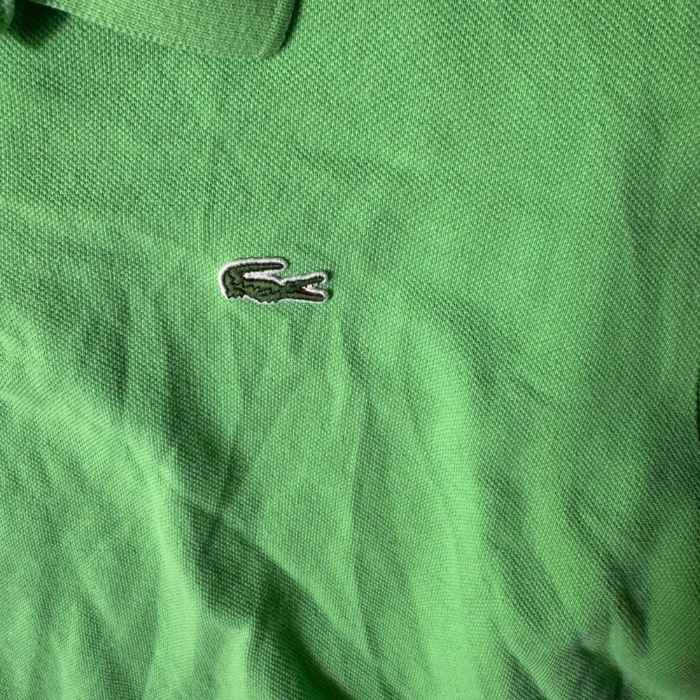 Lacoste Mens Lime Green Short Sleeve Pique Polo Shirt RN 87651 Size 5 - Picture 2 of 6